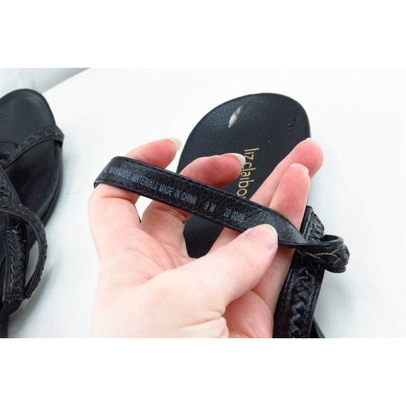 Liz Claiborne‎ Sz 9 M Black Flip Flop Synthetic Women Sandals - Picture 6 of 8